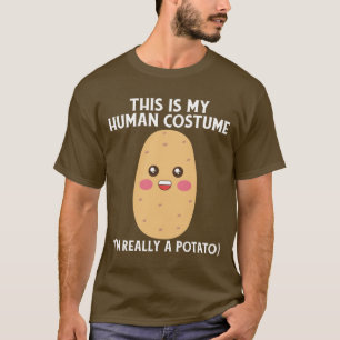 Camiseta Esta é a minha fantasia humana. Sou mesmo uma bata