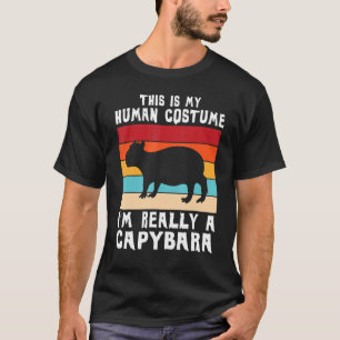 Camiseta Esta é a minha fantasia humana. Sou mesmo uma Capy