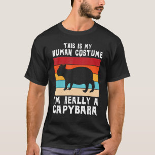Camiseta Esta é a minha fantasia humana. Sou mesmo uma Capy