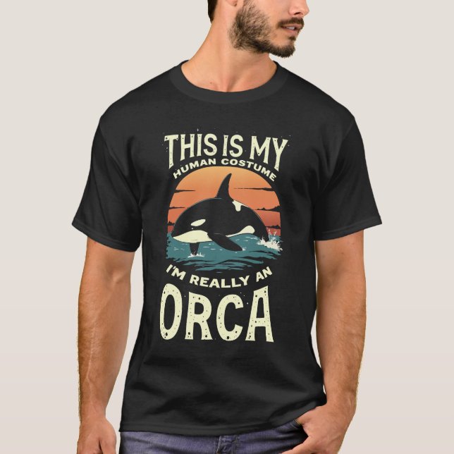 Camiseta Esta é a minha fantasia humana - sou mesmo uma Orc (Frente)