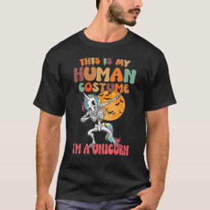 Camiseta Esta é a minha fantasia humana, sou uma ske de Uni