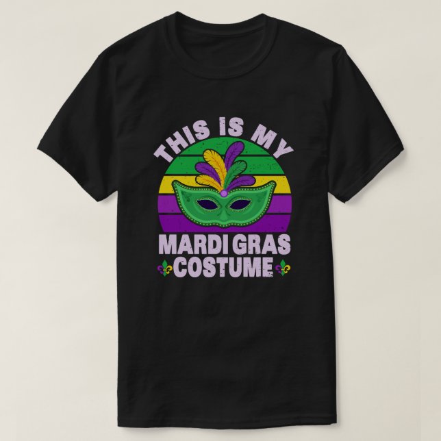 Camiseta Esta é a minha festa de fantasia de Mardi Gras (Frente do Design)