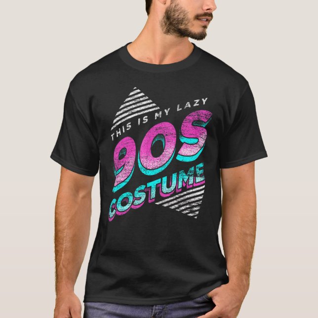 Camiseta Esta é a minha Festa de Figurino dos anos 90, Retr (Frente)