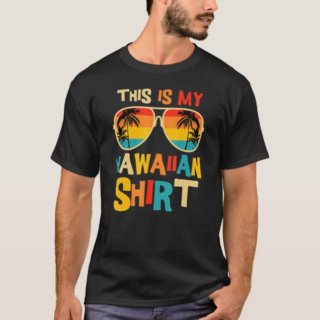 Camiseta Esta É A Minha Festa Tropical Hawaiana De Luau (Frente)