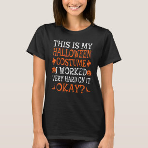 Camiseta Esta É A Minha Figurinha De Halloween Que Trabalhe