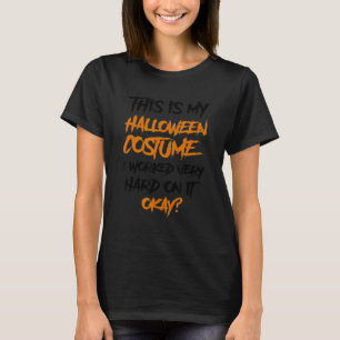Camiseta Esta É A Minha Figurinha De Halloween Que Trabalhe
