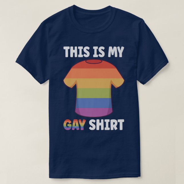 Camiseta Esta é a minha Gay LGBTQ Ally Rainbow Flag LGBTQ (Frente do Design)