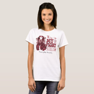 Camiseta Esta é a minha luta contra a meningite guerreira, 