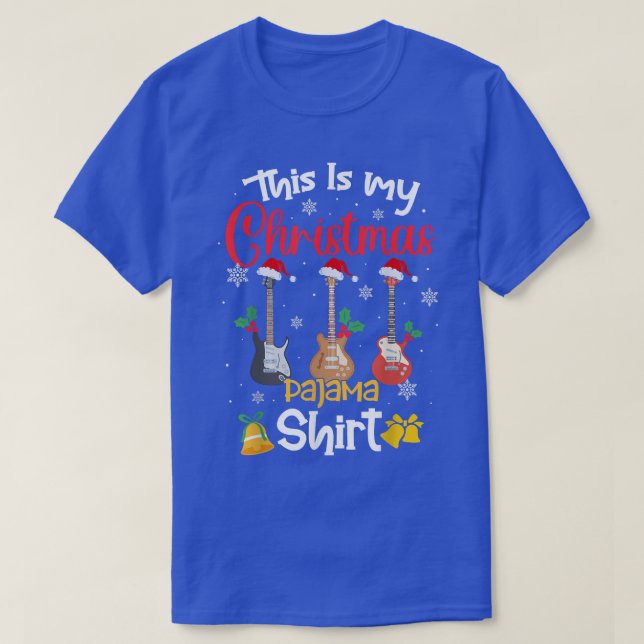 Camiseta Esta É A Minha Música Guitarrista De Natal (Frente do Design)