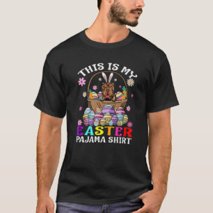 Camiseta Esta É A Minha Páscoa Pajama Shar Pei Bunny Eges