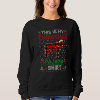 Camiseta Esta É A Minha Vaca De Natal Pajama Xmas