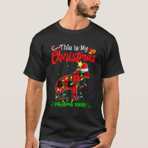 Camiseta Esta É A Minha Xadrez De Natal Hyena Pajama Buffal