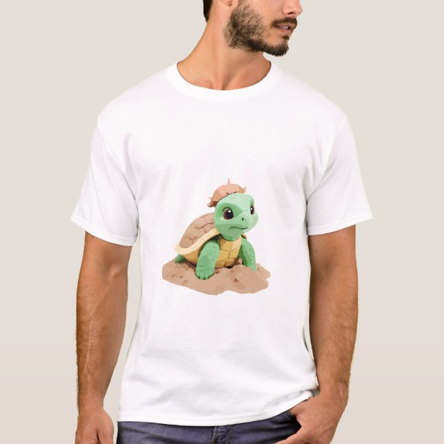 Camiseta esta é a tartaruga de areia (Frente)