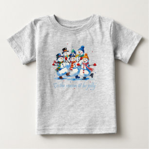 Camiseta Esta é a temporada de Jolly Dancing Jolly Snowmen