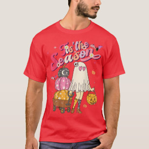 Camiseta Esta é a temporada Pumpkin Boo 60s 70s Hippie Hall