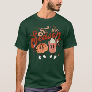 Camiseta Esta é a temporada Pumpkin Boo 60s 70s Hippie Hall