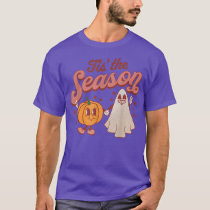 Camiseta Esta é a temporada Pumpkin Boo 60s 70s Hippie Hall