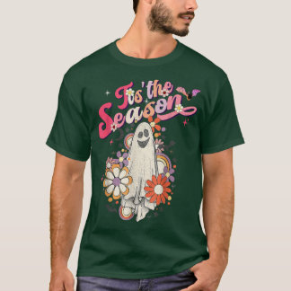 Camiseta Esta é a temporada Pumpkin Boo 60s 70s Hippie Hall