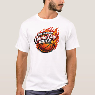Camiseta Esta É Apenas Minha Voz Do Dia De Jogo | Basquete