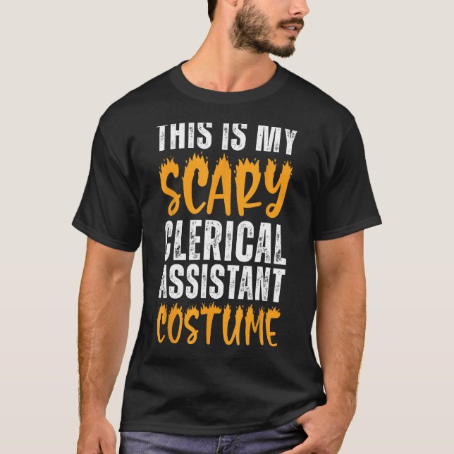 Camiseta Esta É Minha Assustadora Assistente De Escritório  (Frente)