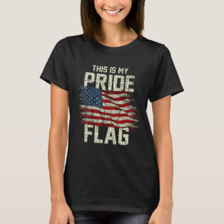 Camiseta Esta É Minha Bandeira Do Orgulho EUA Americana 4 D