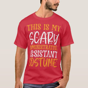 Camiseta Esta É Minha Costume Assustadora Do Assistente Adm