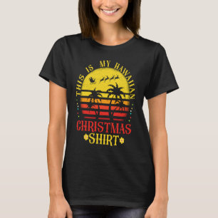 Camiseta Esta é minha férias tropicais de natal hawaiana ha