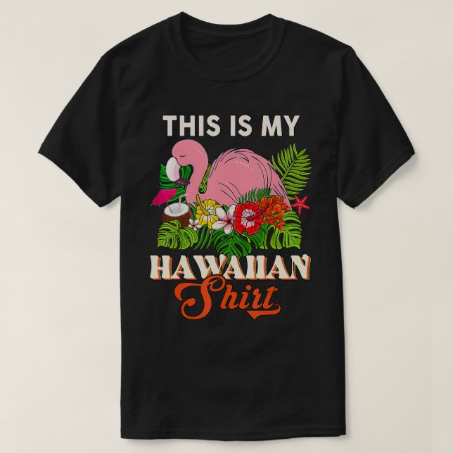 Camiseta Esta É Minha Garota Havaiana Toddler Flamingo Ha (Frente do Design)