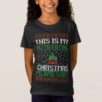Esta É Minha Pizza Comendo Natal Pajama Ugly Swea