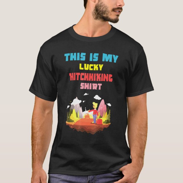 Camiseta Esta É Minha Sorte De Design De Carona. (Frente)