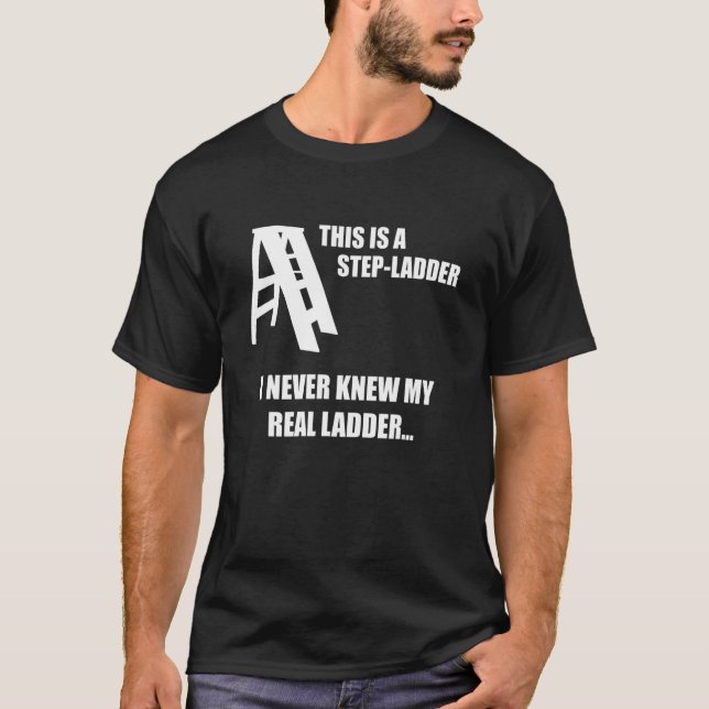 Camiseta Esta é uma Gag de Piada do StepLadder engraçada so (Frente)