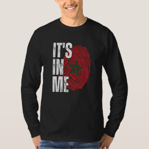 Camiseta Está Em Mim Marrocos Bandeira Impressão Digital Pa