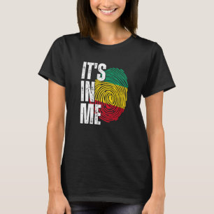 Camiseta Está Em Mim Sinal Da Bandeira Da Guiné Impressão D