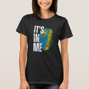 Camiseta Está em mim, Sinalizador Ruanda, Impressão Digital