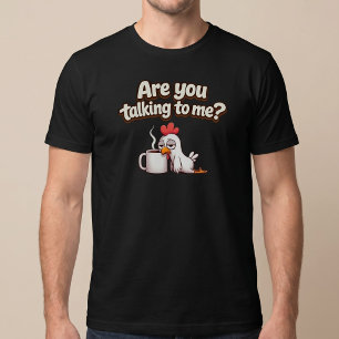 Camiseta Está Falando Comigo? Frango Engraçado Café