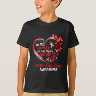 Camiseta Esta Família Cérebro Aneurisma Borboleta