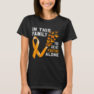 Camiseta Esta Família Não Combatendo Leucemia Laranja De Fi