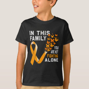 Camiseta Esta Família Não Combatendo Leucemia Laranja De Fi
