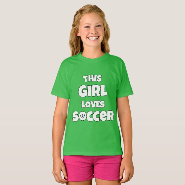 Camiseta Esta garota adora futebol (Frente Completa)