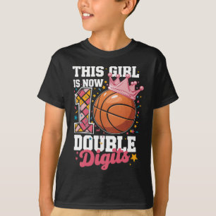 Camiseta Esta Garota Agora Com 10 Anos Dígitos Duplos Sketl
