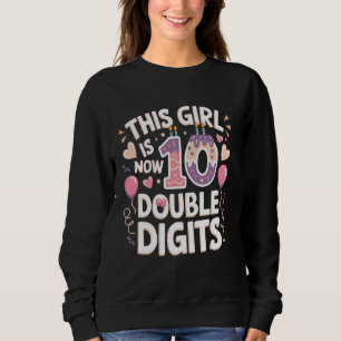 Camiseta Esta Garota Agora Tem 10 Anos de Idade Aniversário