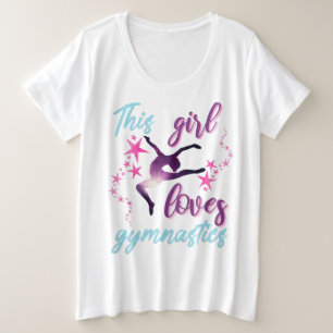 Camiseta Esta Garota Ama as Estrelas da Ginástica Saltando
