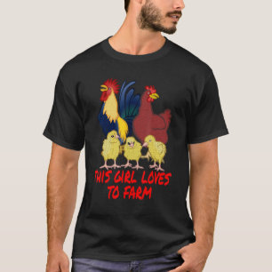 Camiseta Esta Garota Ama Criar Frangos Galo E Pintinhos