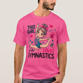 Camiseta Esta Garota Ama Ginástica Amante do Esporte Ginást