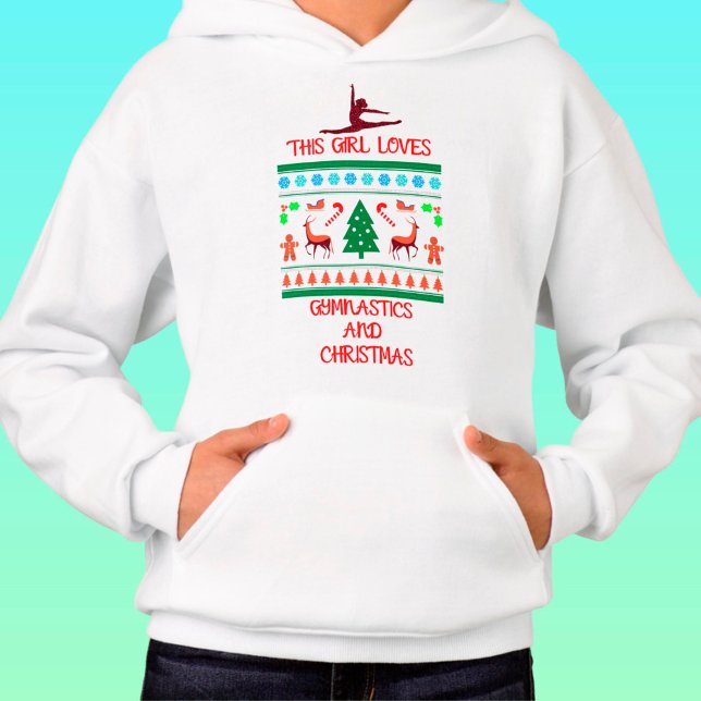 Camiseta Esta garota ama ginástica e Natal (Criador carregado)