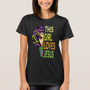Camiseta Esta Garota Ama Jesus Mulheres Cristãs Africanas F