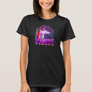 Camiseta Esta Garota Ama Pescaria Mulheres Garota Pescadora