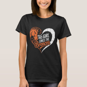 Camiseta Esta Garota Ama Rodeio Cavalgada de Cavalo Bronco