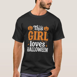 Camiseta Esta Garota Ama Tipografia de Halloween SVG Design