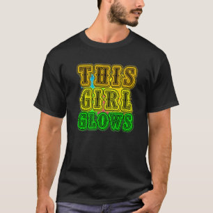 Camiseta Esta garota brilha a festa dos anos 80, vintage re